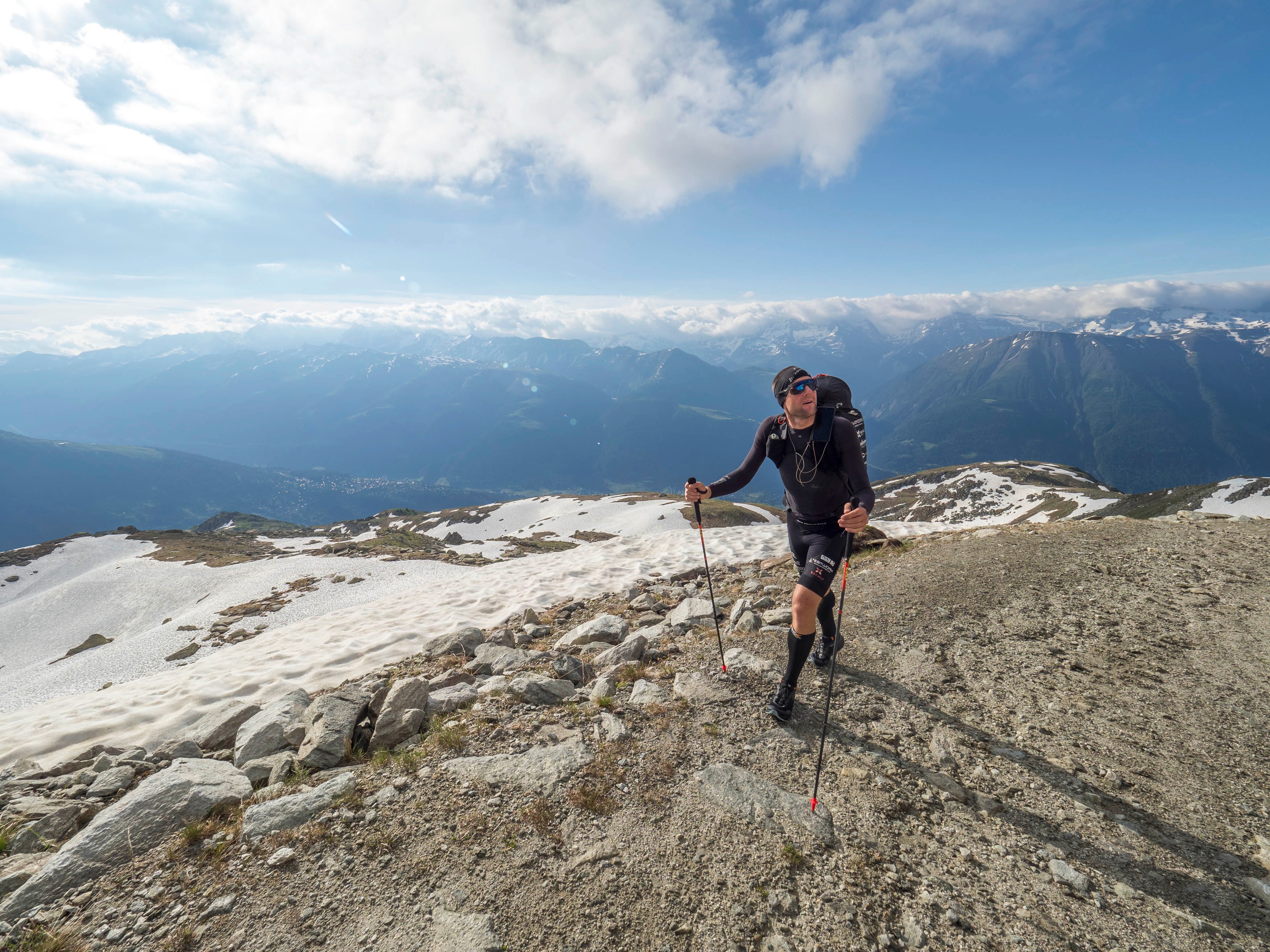 Chrigel Maurer (SUI1) performs during the Red Bull X-Alps 2021 in Fiesch, Switzerland on June 27, 2021