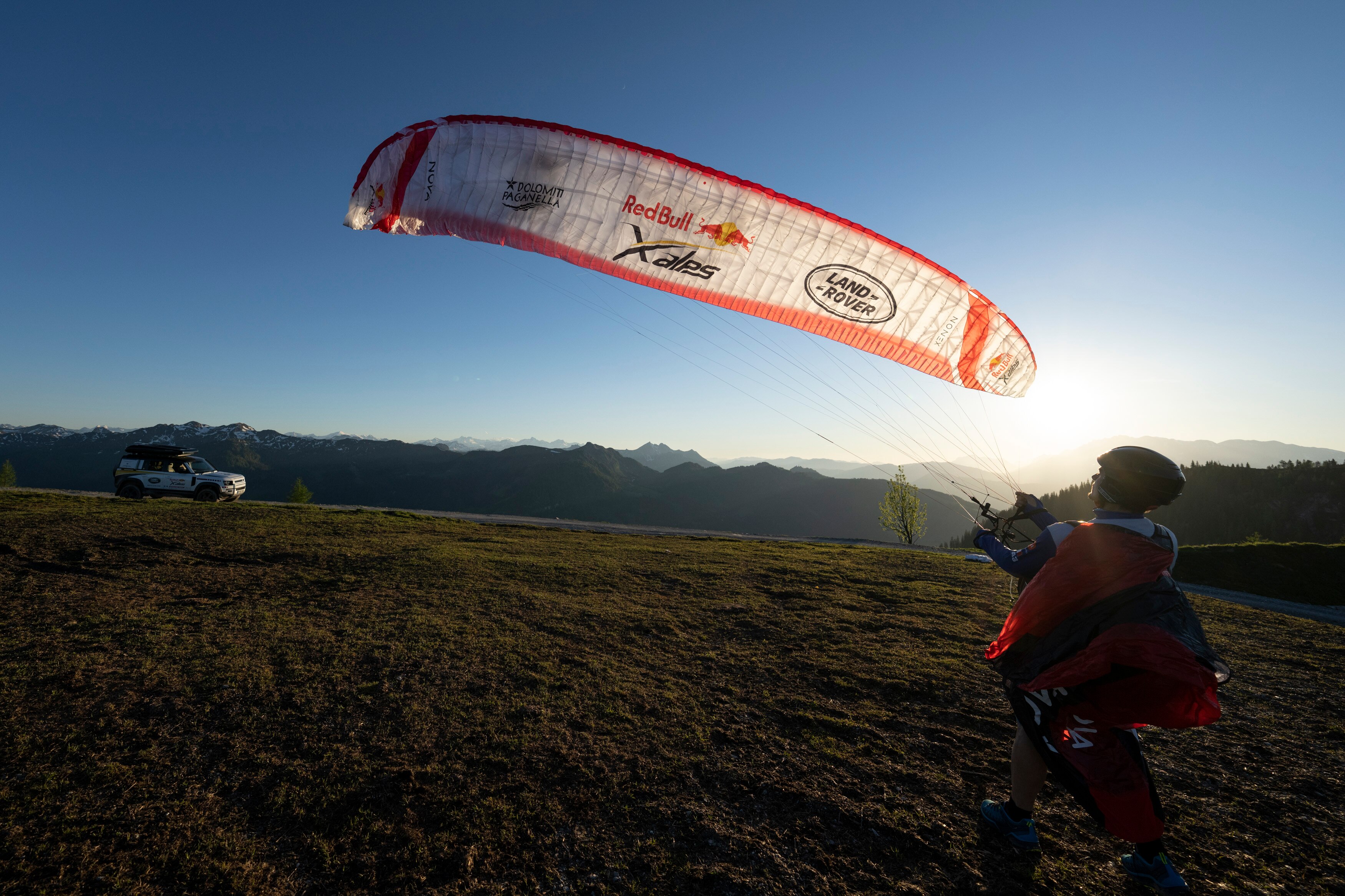 ITA3 performs during the Red Bull X-Alps pre-shooting in Kleinarl, Austria on June 14, 2021.