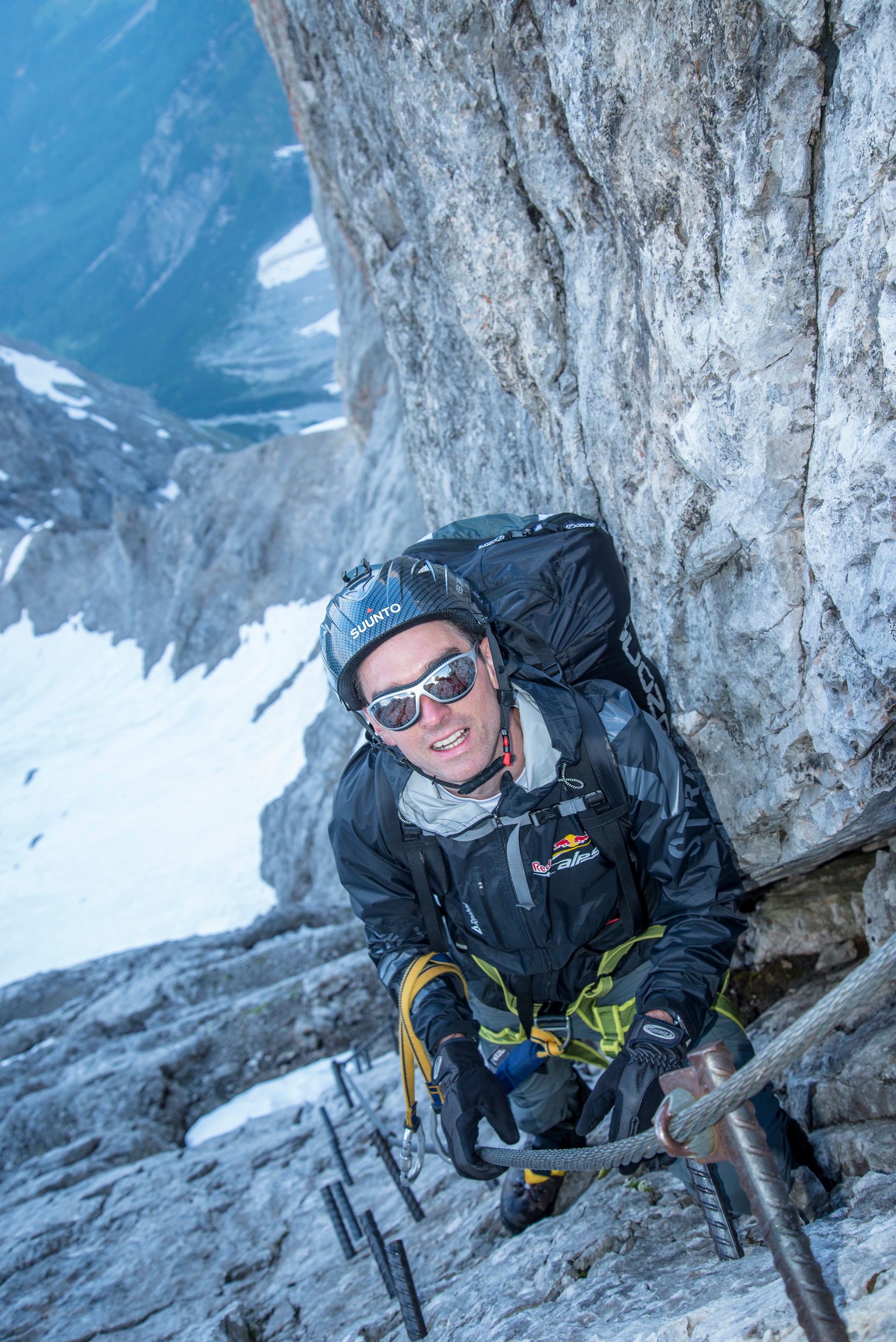 Jon Chambers (GBR) hikes at the Red Bull X-Alps at Dachstein in Ramsau, Austria on July 8th, 2013