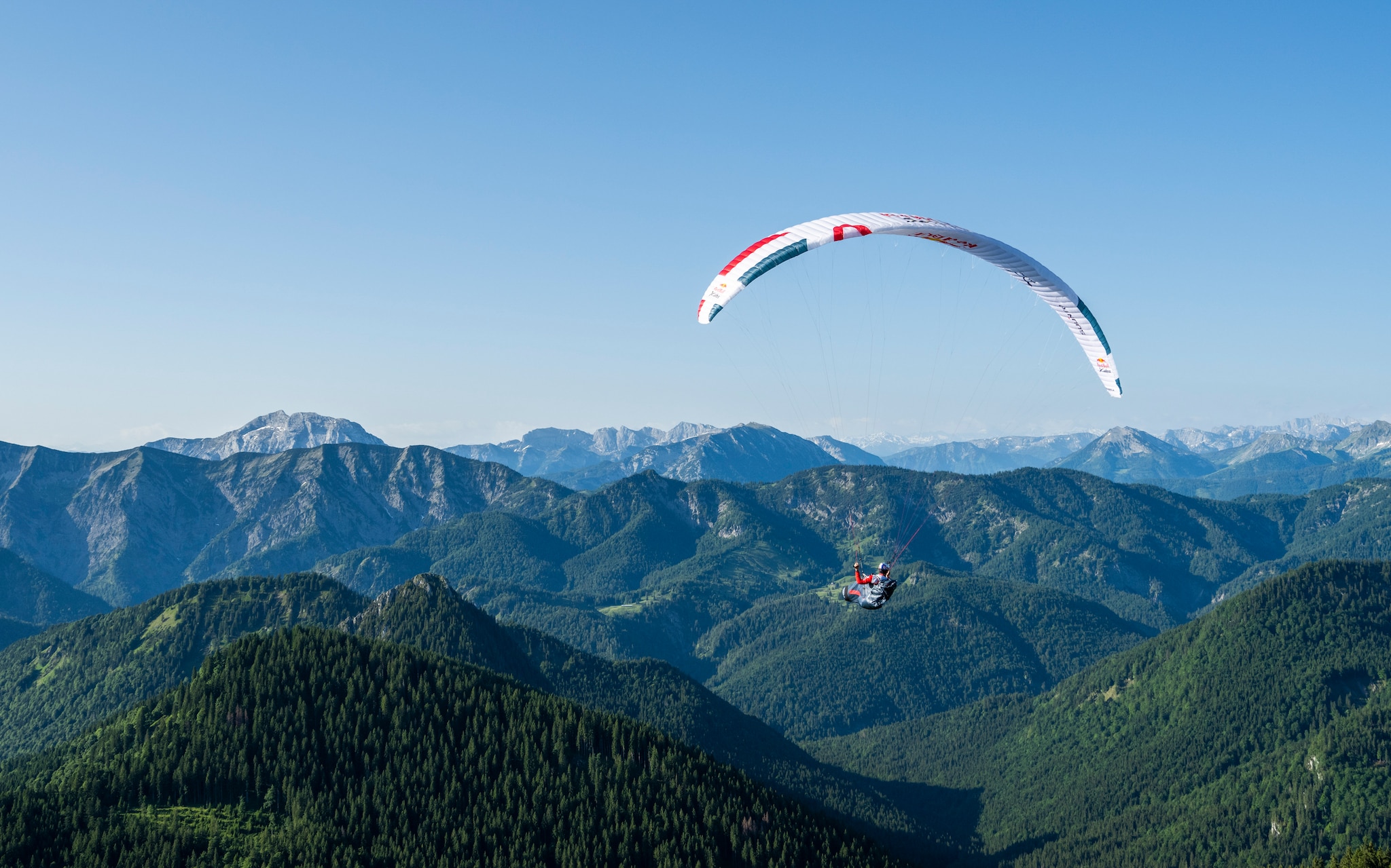 AUT1 flying during Red Bull X-Alps on Hirschberg, Germany on June 22, 2021