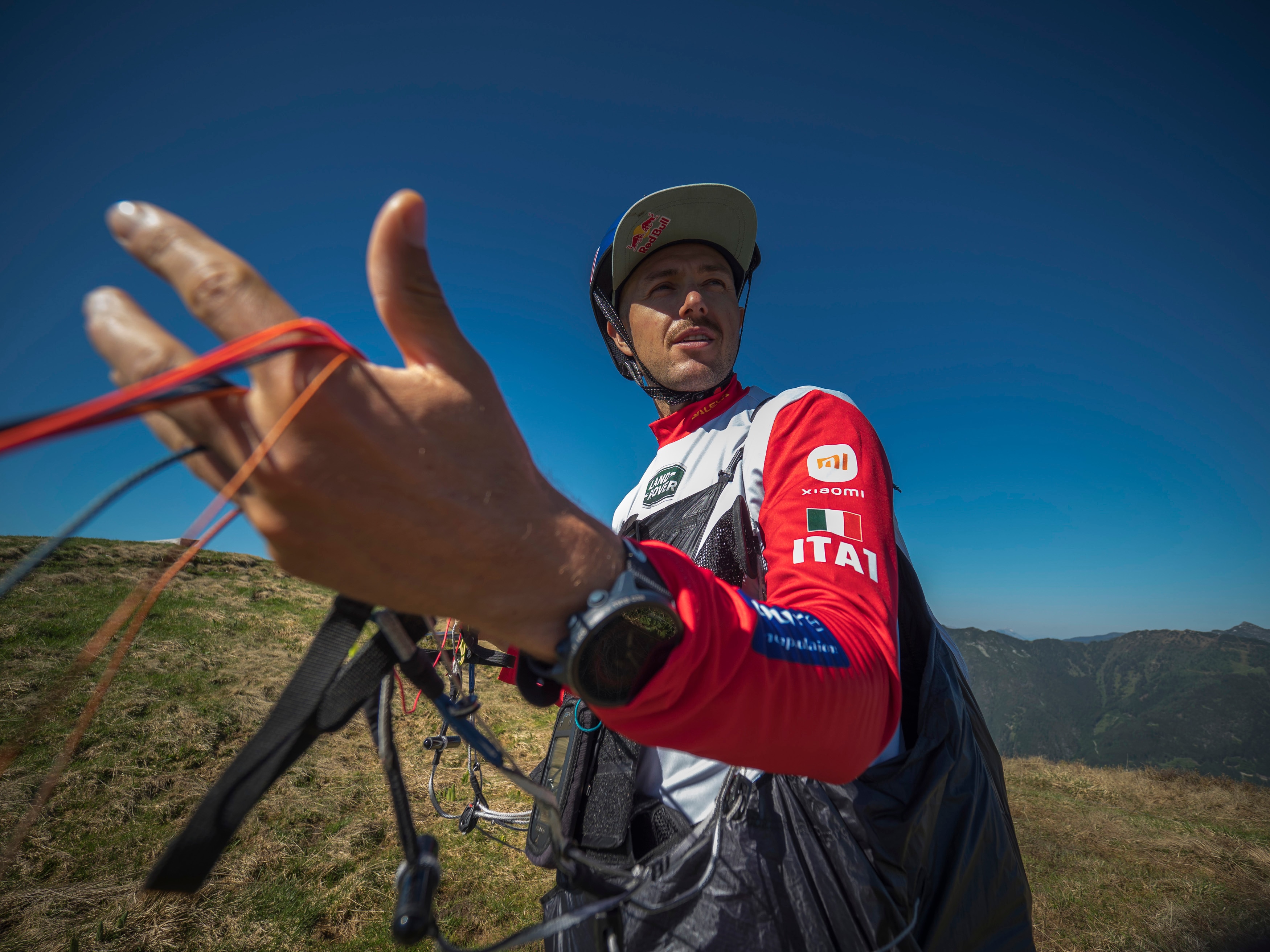 Aaron Durogati (ITA1) seen during Red Bull X-Alps 2021 preparations in Wagrain, Austria on August 13, 2021