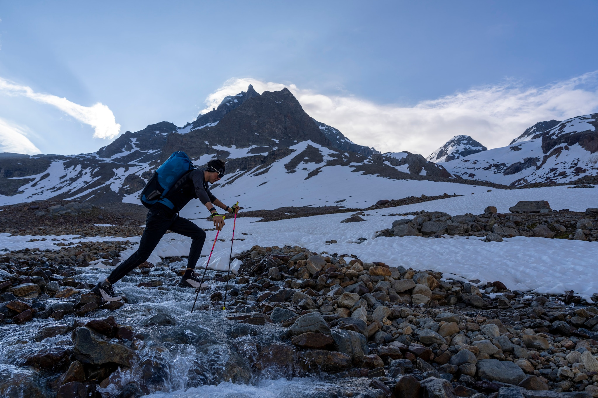 Thomas Friedrich performs during the Red Bull X-Alps in Bielerhoehe, Austria on June 13, 2023.