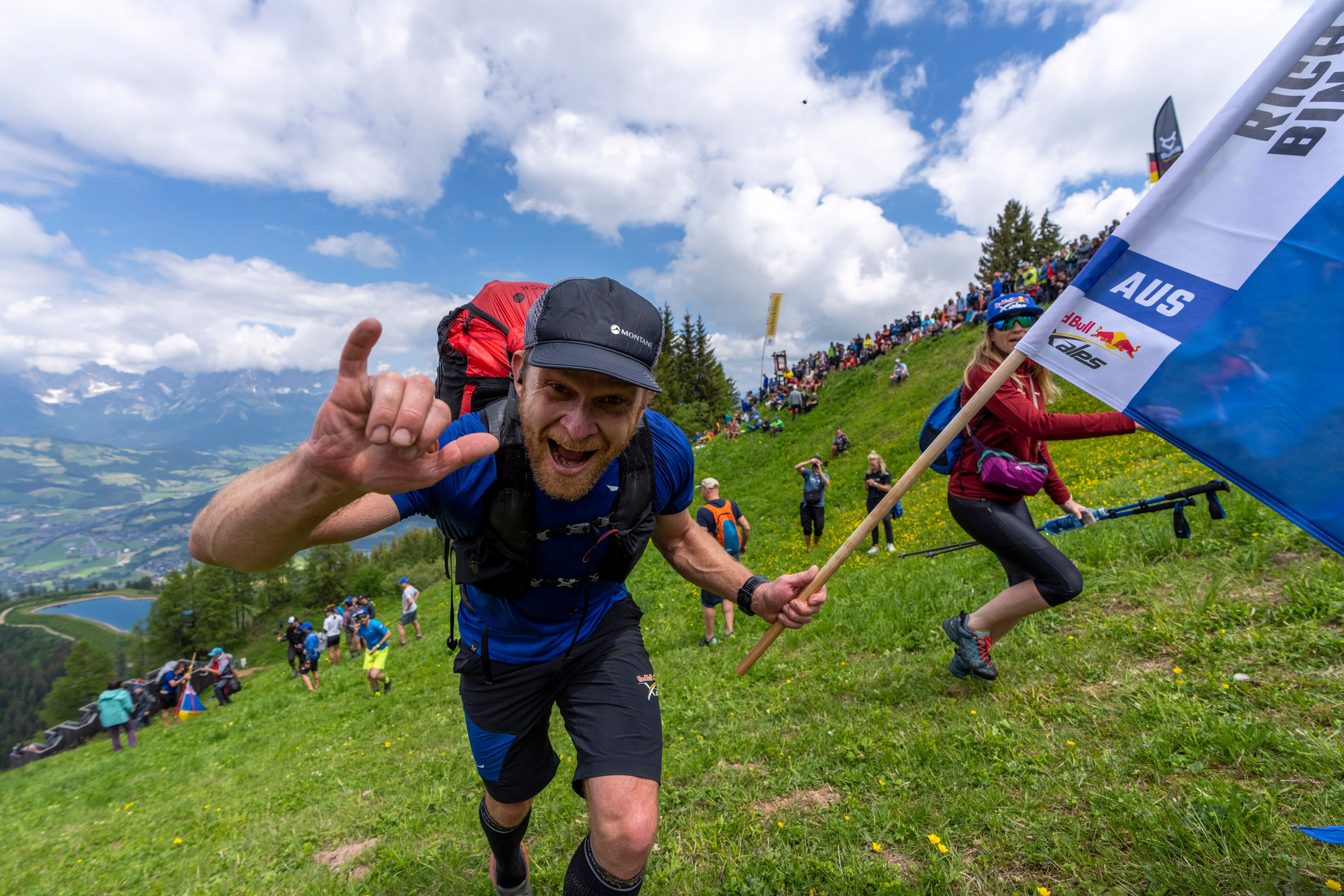 Richard Binstead performing during Red Bull X-Alps 2023 in Kitzbühel in Austria on June 11, 2023.