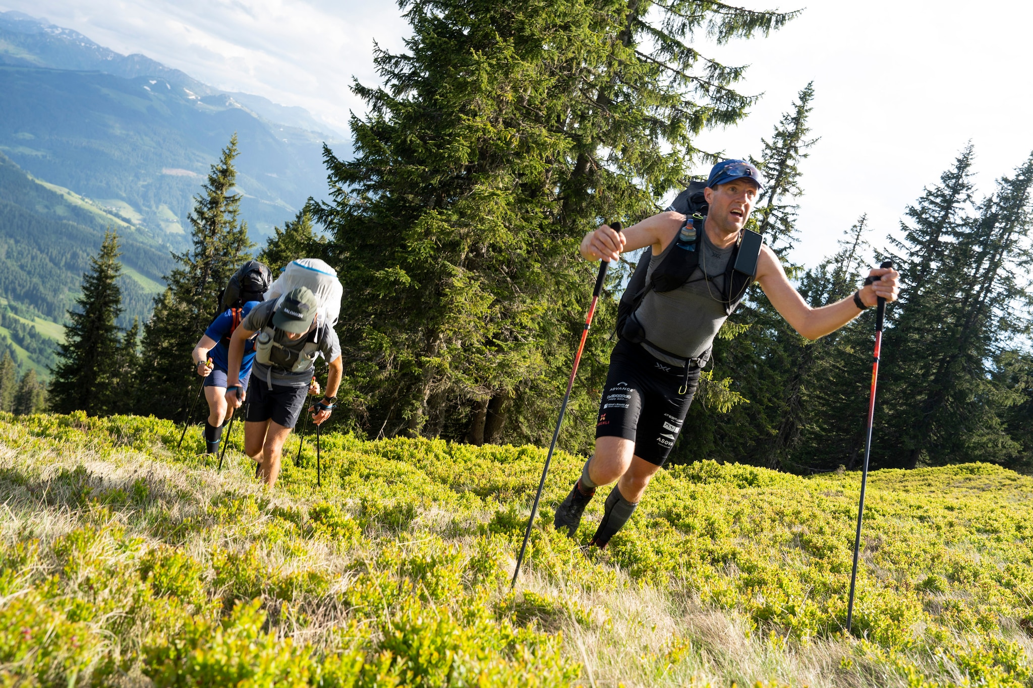 RBC perform during the Red Bull X-Alps on the Hochgruendeck in Wagrain, Austria on June 11, 2023.