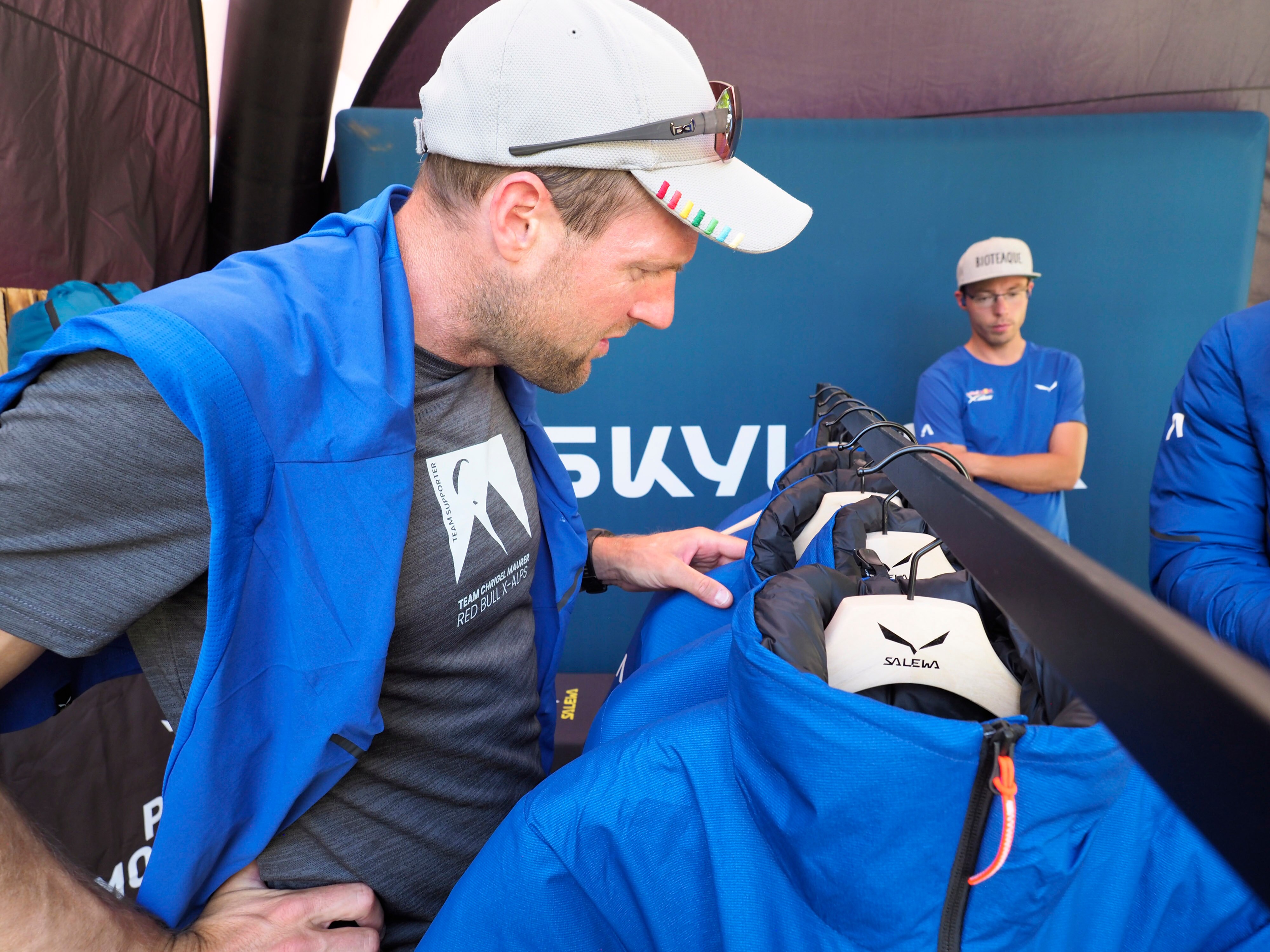 RBC during Saleva paragliding jacket presentation in Kitzbuhel, Austria on June 9th, 2023