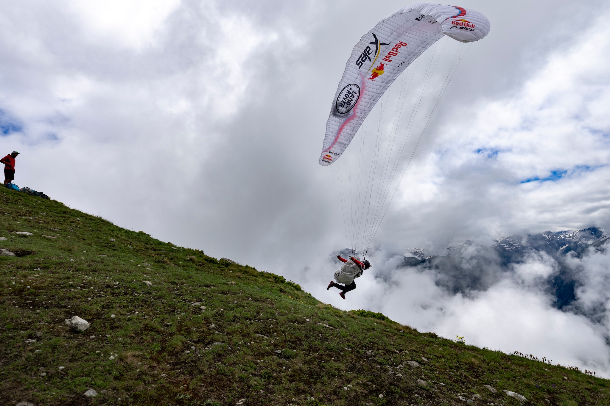 FRA1 performs during the Red Bull X-Alps in Fiesch, Switzerland on June 25, 2021.