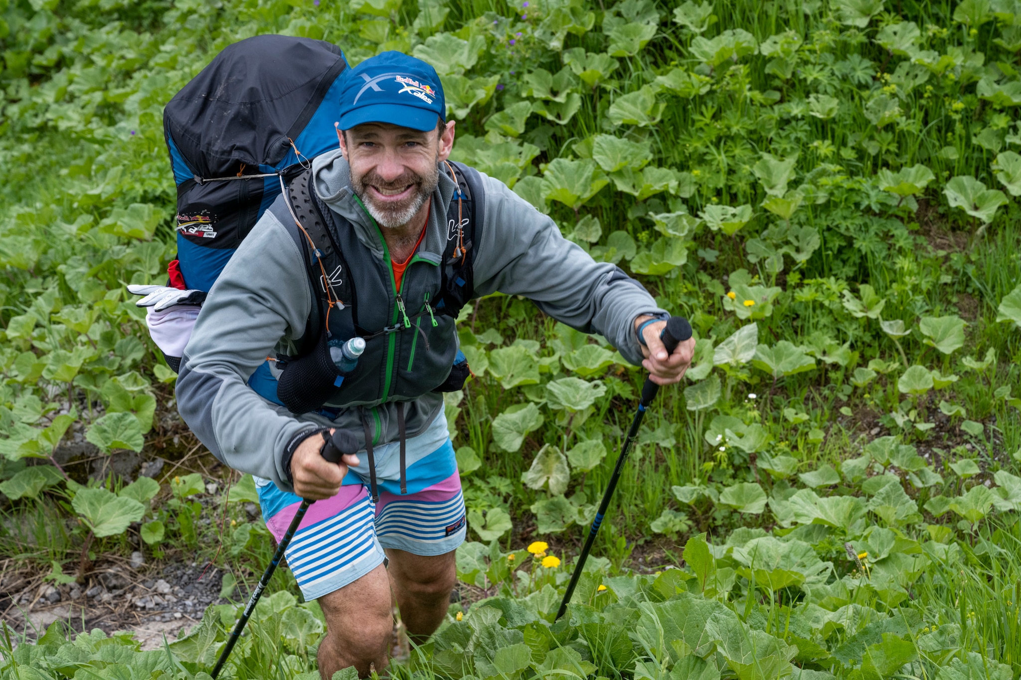 USA1 hiking during X-Alps in Lechtal, Austria on June 25, 2021